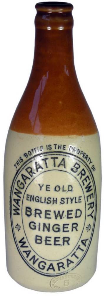 Wangaratta Brewery Ye Old GInger Beer Bottle