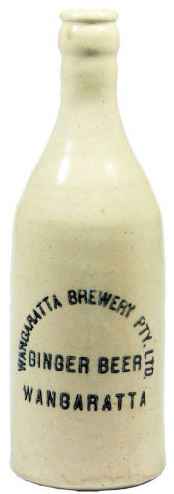 Wangaratta Brewery Fowler Pottery Ginger Beer Bottle