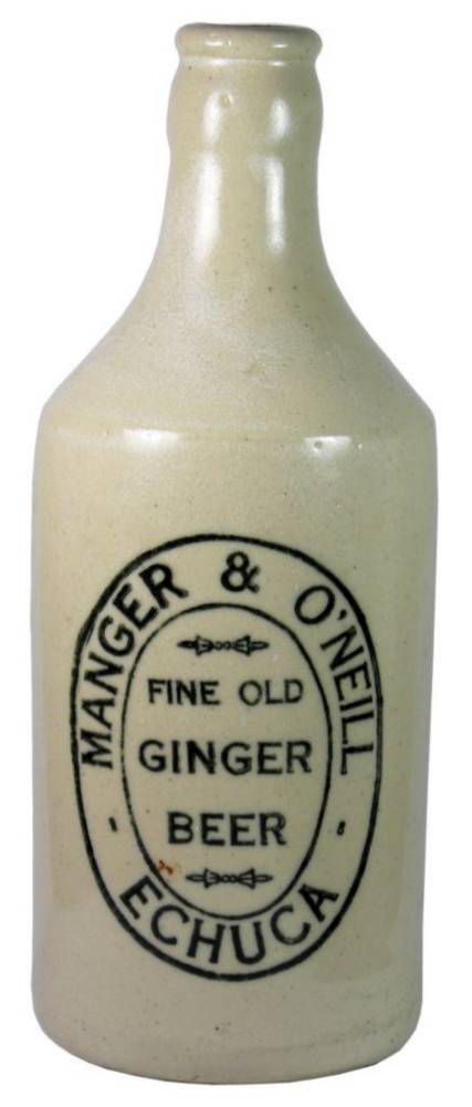 Manger O'Neill Fine Old GInger Beer Echuca Bottle