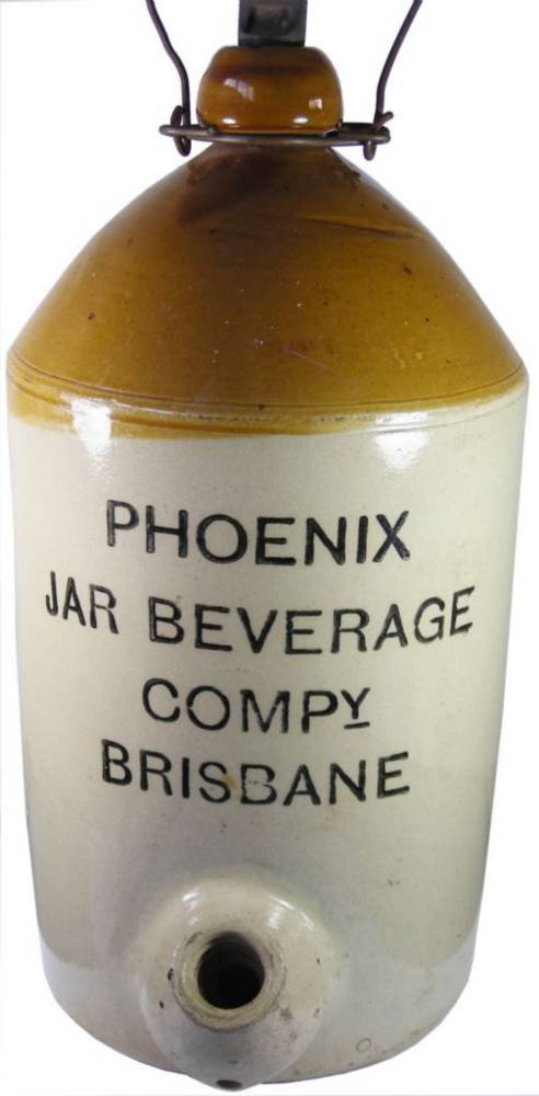 Phoenix Jar Beverage Compy Brisbane Stoneware Demijohn