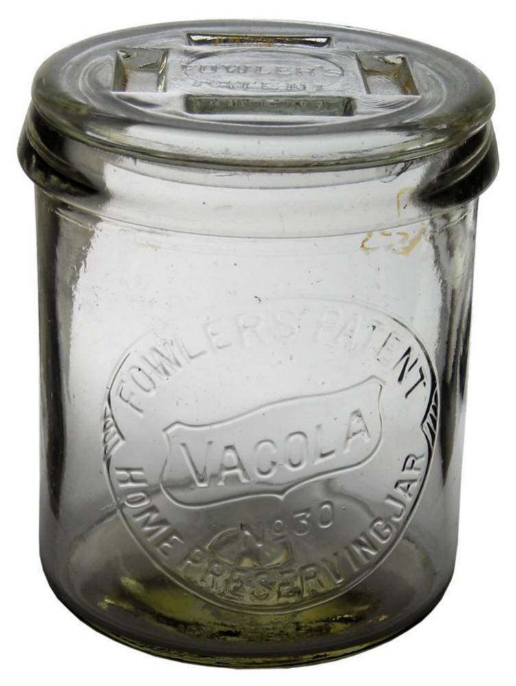 Fowlers Patent Vacola Home Preserving Jar