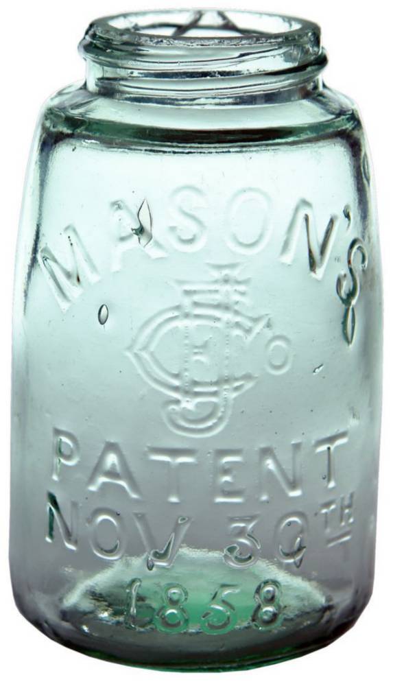 Mason's Patent 1858 Fruit Preserving Jar