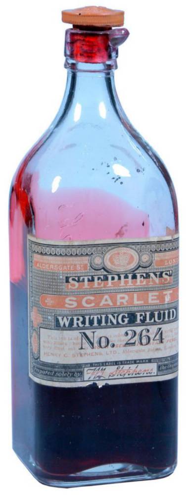 Stephens Aldersgate London Scarlet Writing Fluid Bottle