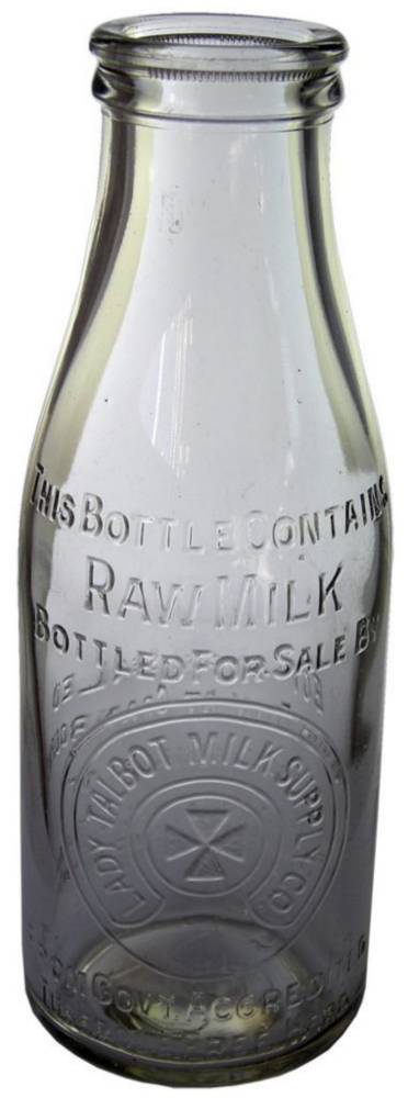 Lady Talbot Milk Supply Pint Bottle