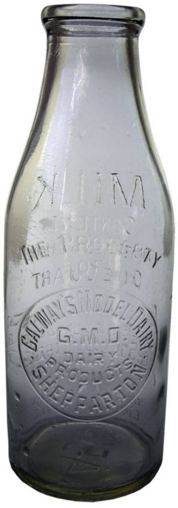Galway's Model Dairy Shepparton Milk Bottle