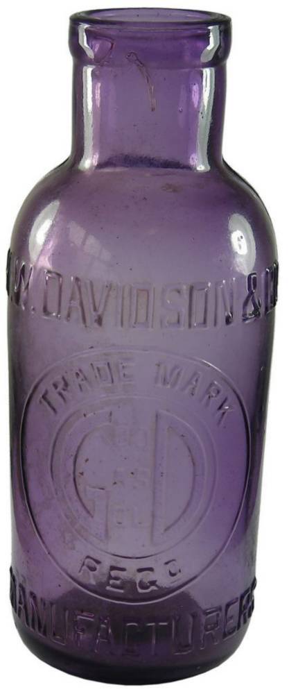 Davidson Good as Gold Purple Pickle Bottle