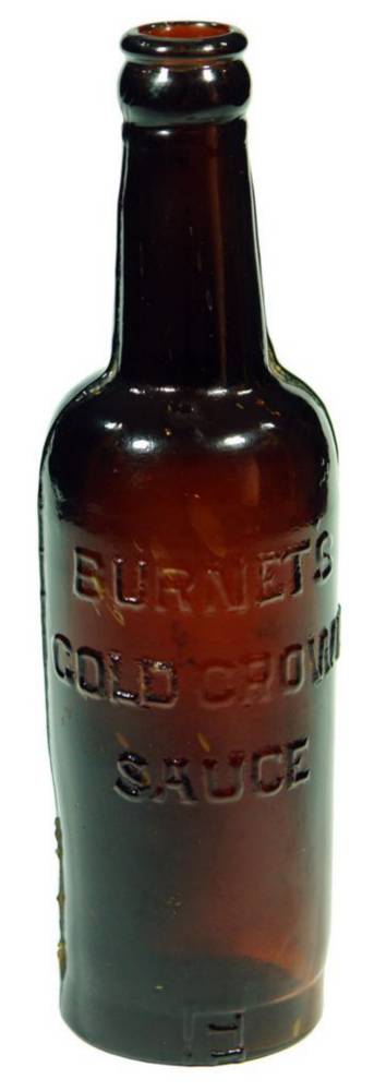 Burnet's Crown Sauce Amber Glass Bottle