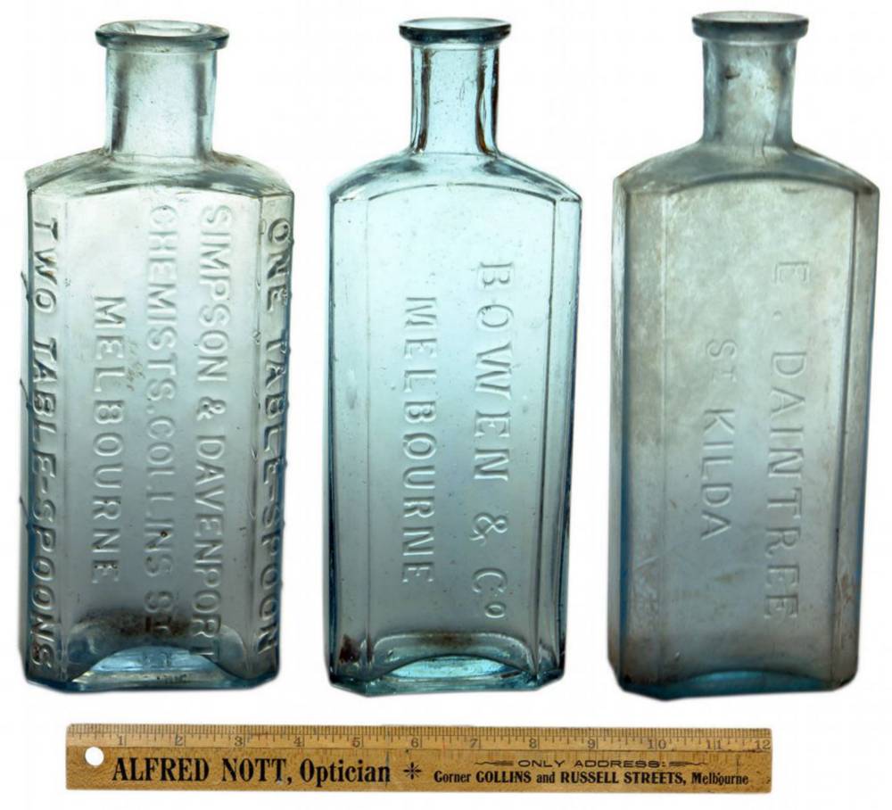 Simpson Davenport Daintree Bowen Melbourne Chemist Bottles