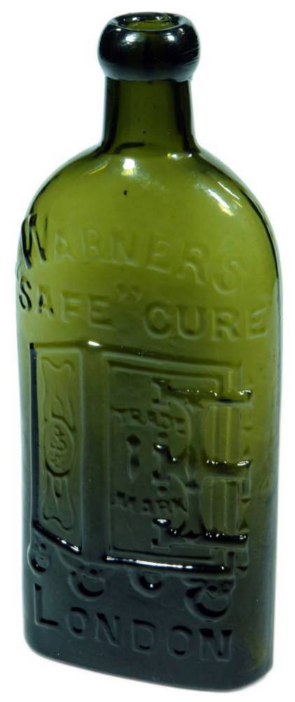 Warner's Safe Cure London Green Medicine Bottle