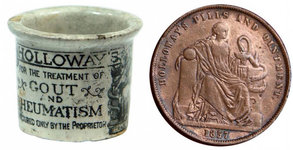 Holloway's Ointment Pot Token Antiques