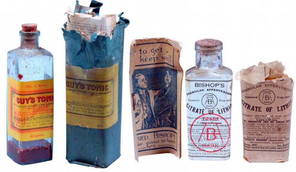 Guy's Tonic Bishop's Antique Labelled Bottles