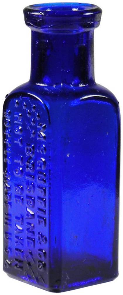 McGuffie Brisbane Diamond Points Blue Poison Bottle