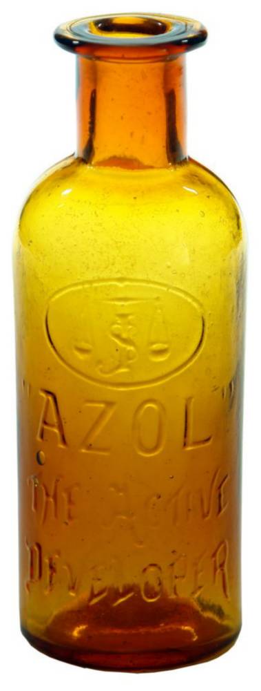 Azol Active Developer Scales Amber Vintage Bottle