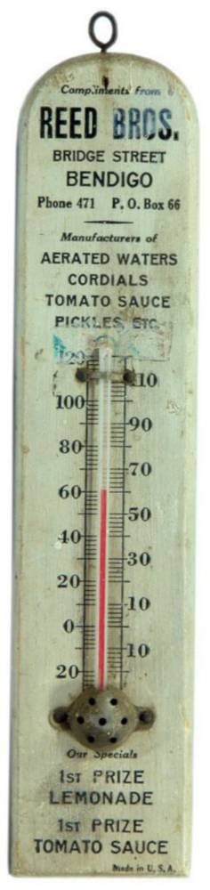 Reed Bros Bendigo Advertising Thermometer