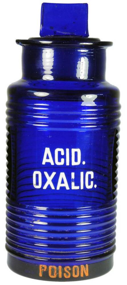 Acid Oxalic Cobalt Blue Pharmacy Jar
