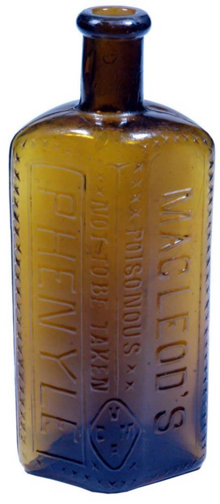 Macleod's Phenyle VDMA Poison Amber Bottle