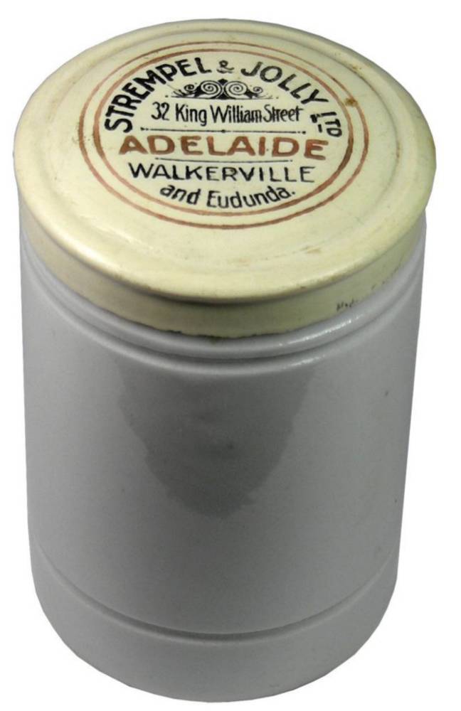 Strempel Jolly Adelaide Walkerville Eudunda Ointment Pot