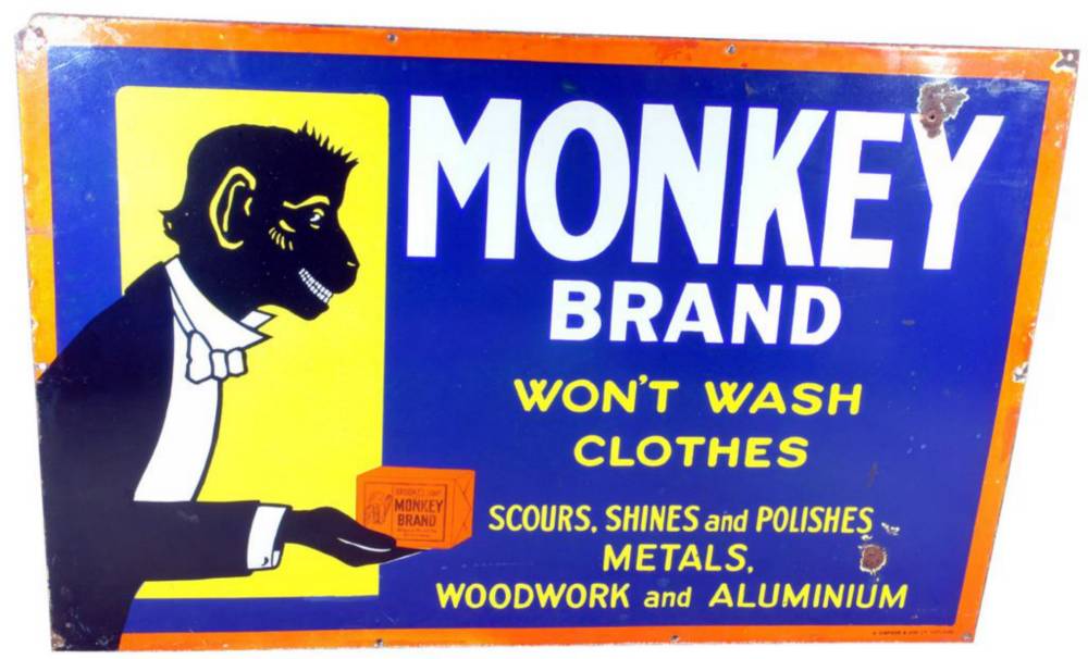 Monkey Brand Soap Simpson Adelaide Enamel Sign