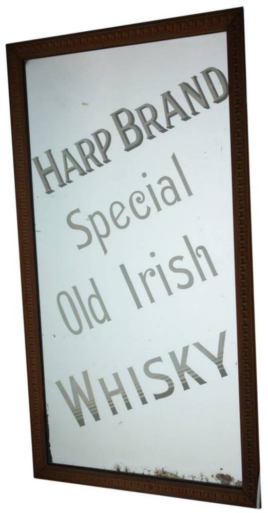 Harp Brand Special Irish Whisky Advertising Mirror