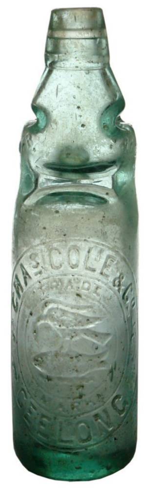 Chas Cole Geelong Reliance Patent Codd Bottle