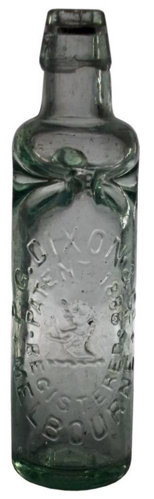 Dison Melbourne Patent 1888 Marble Bottle