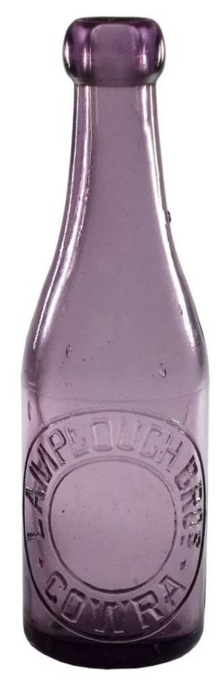 Lamplough Bros Cowra Amethyst Soda Bottle