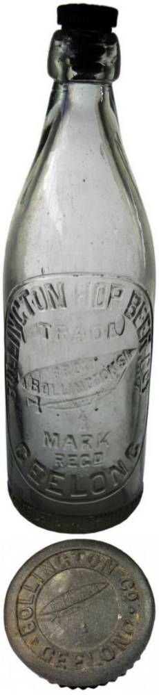 Bollington Hop Beer Geelong Zeppelin Riley Patent Bottle