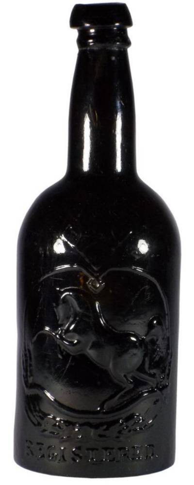 Black Horse Ale British Registration Diamond Bottle