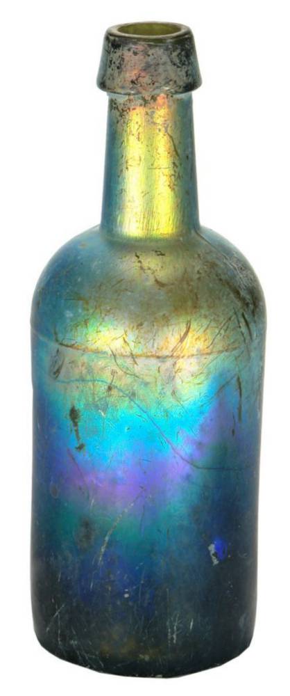 Black Glass Opalescent Porter Bottle