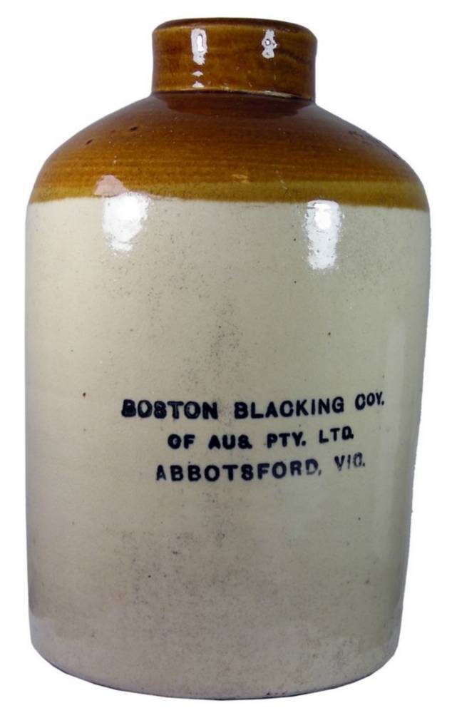 Boston Blacking Abbotsford Stoneware Demijohn
