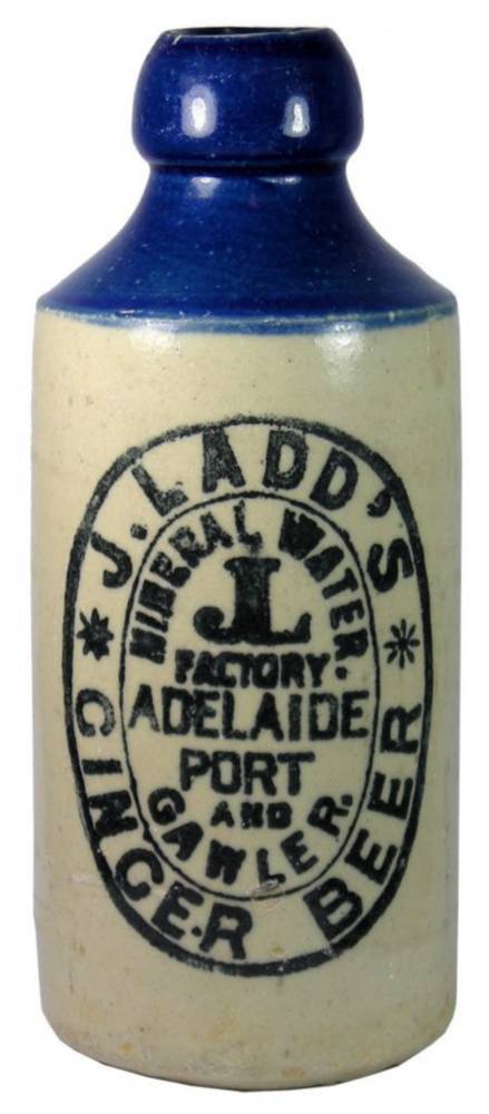 Ladd Port Adelaide Gawler Ginger Beer Bottle