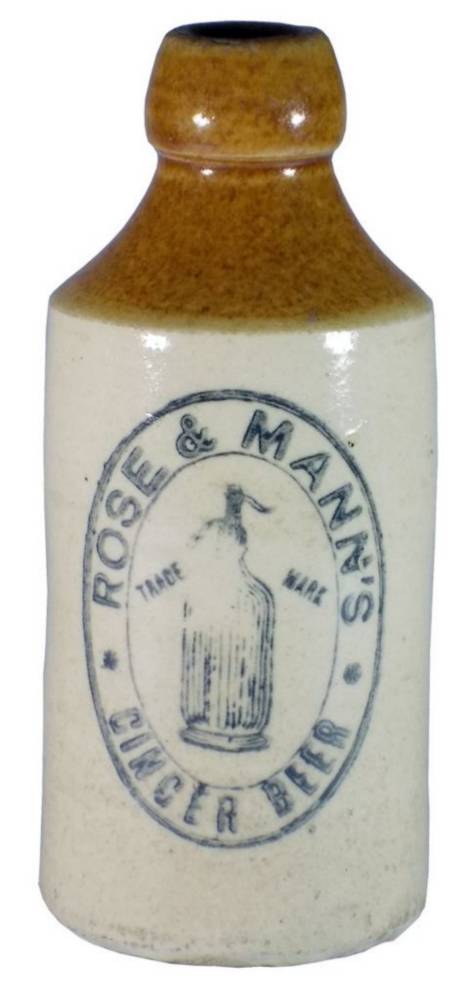 Rose Mann Soda Syphon Stoneware Ginger Beer Bottle