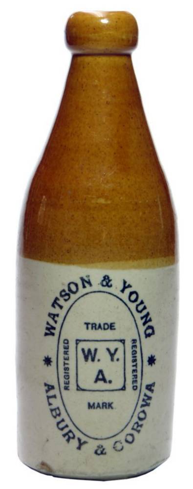 Watson Young Albury Corowa Ginger Beer Bottle