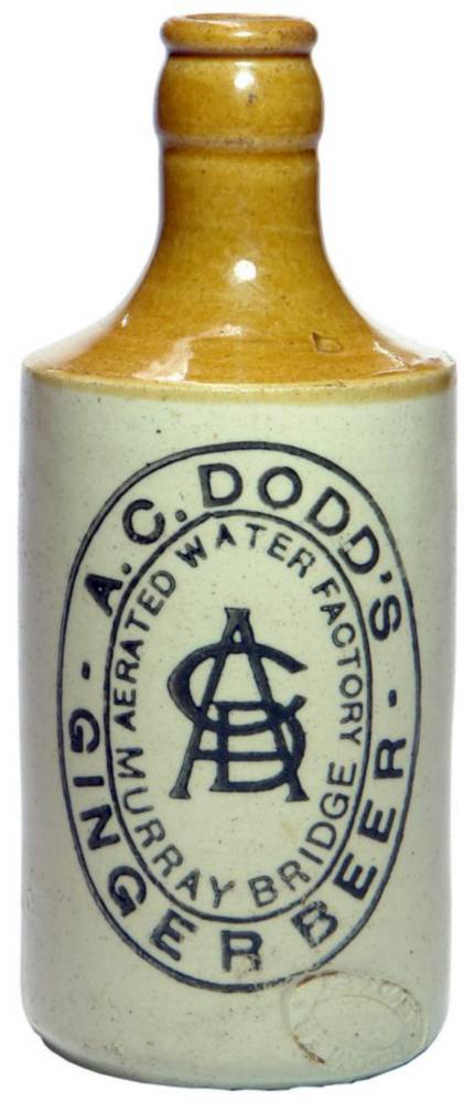 Dodd's Murray Bridge Stoneware Ginger Beer Bottle