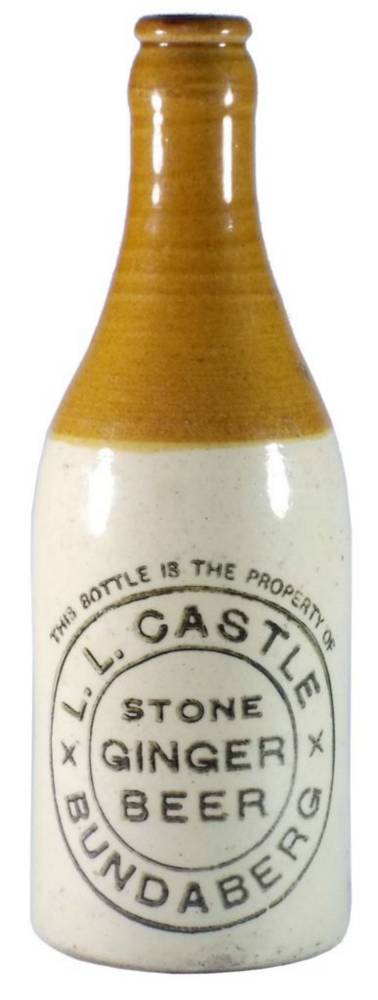 Castle Bundaberg Crown Seal Stoneware Bottle