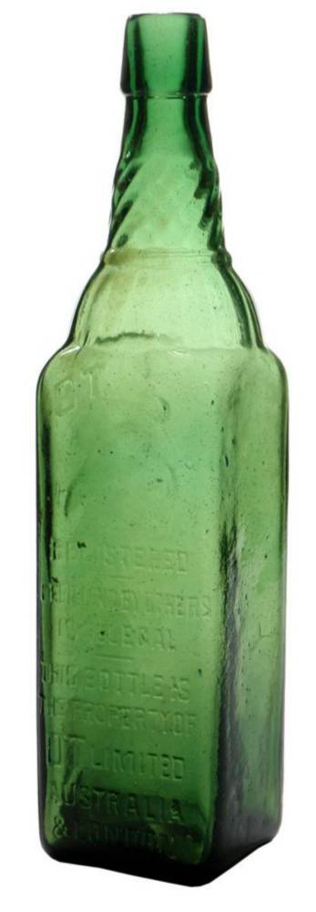 OT Limited Australia London Green Cordial Bottle