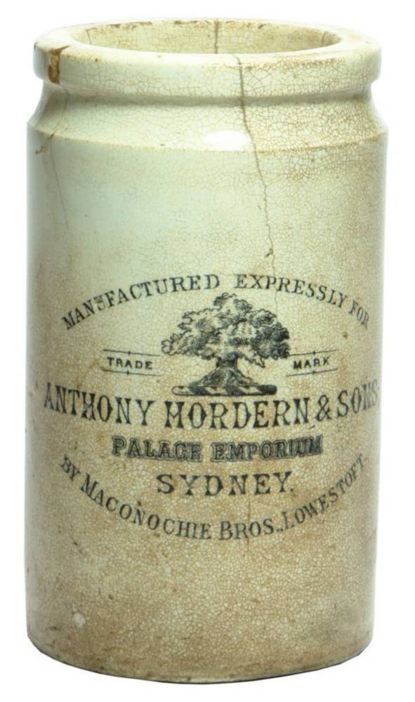 Anthony Hordern Sydney Tree Stoneware Jam Jar