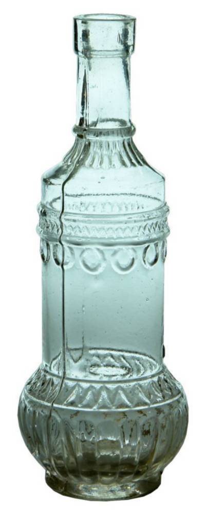 Glass Ornate Salad Oil Condiment Bottle