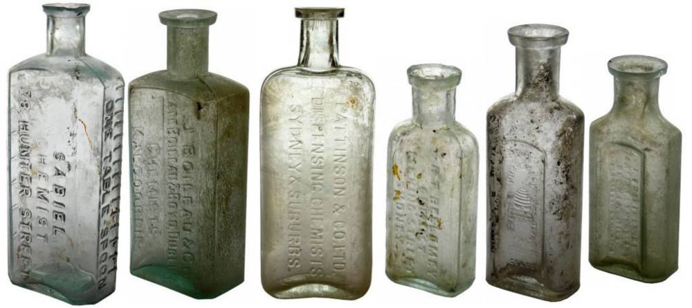 Pharmacy Chemist Druggist Antique Prescription Bottles