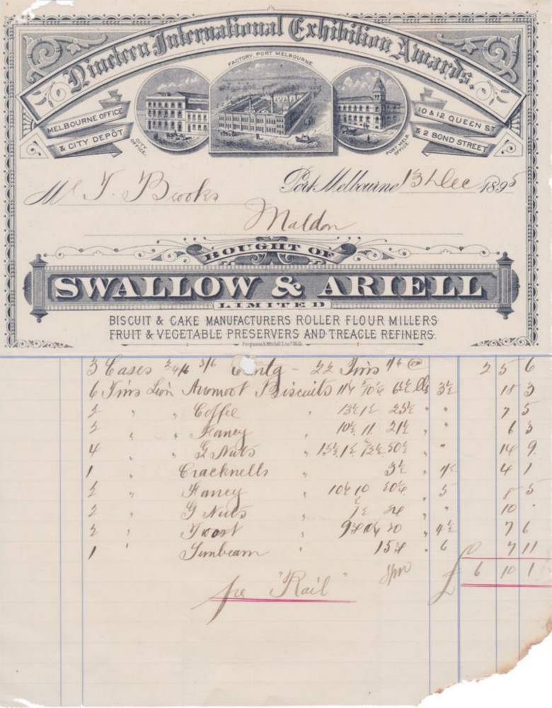 Swallow Ariell Port Melbourne Letterhead Ephemera