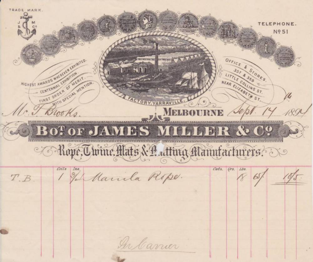 James Miller Manufacturers Letterhead Ephemera