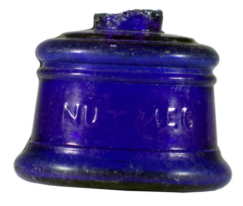 Cobalt blue Glass Nutmeg Lamp