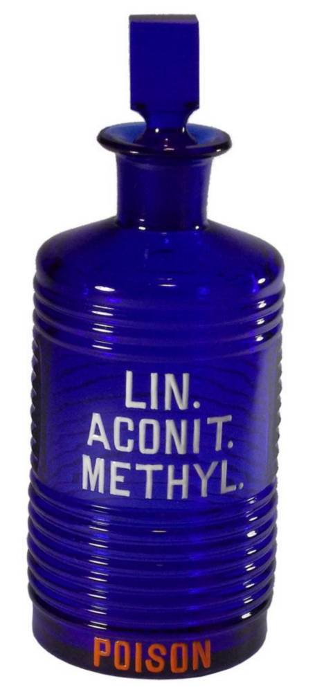 Lin Aconit Methyl Poison Cobalt Blue Bottle