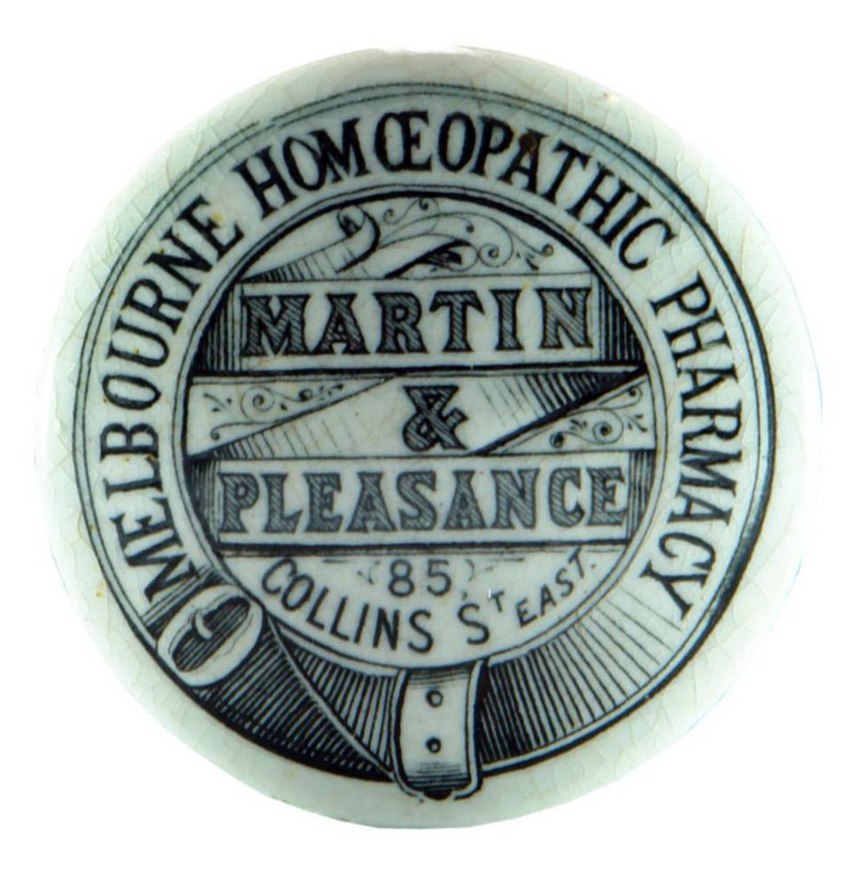 Martin Pleasance Melbourne Homeopathic Pharmacy Pot Lid