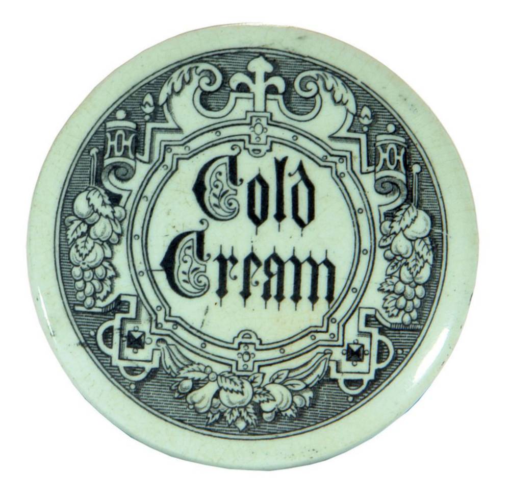 Cold Cream Gothic Pattern Pot Lid