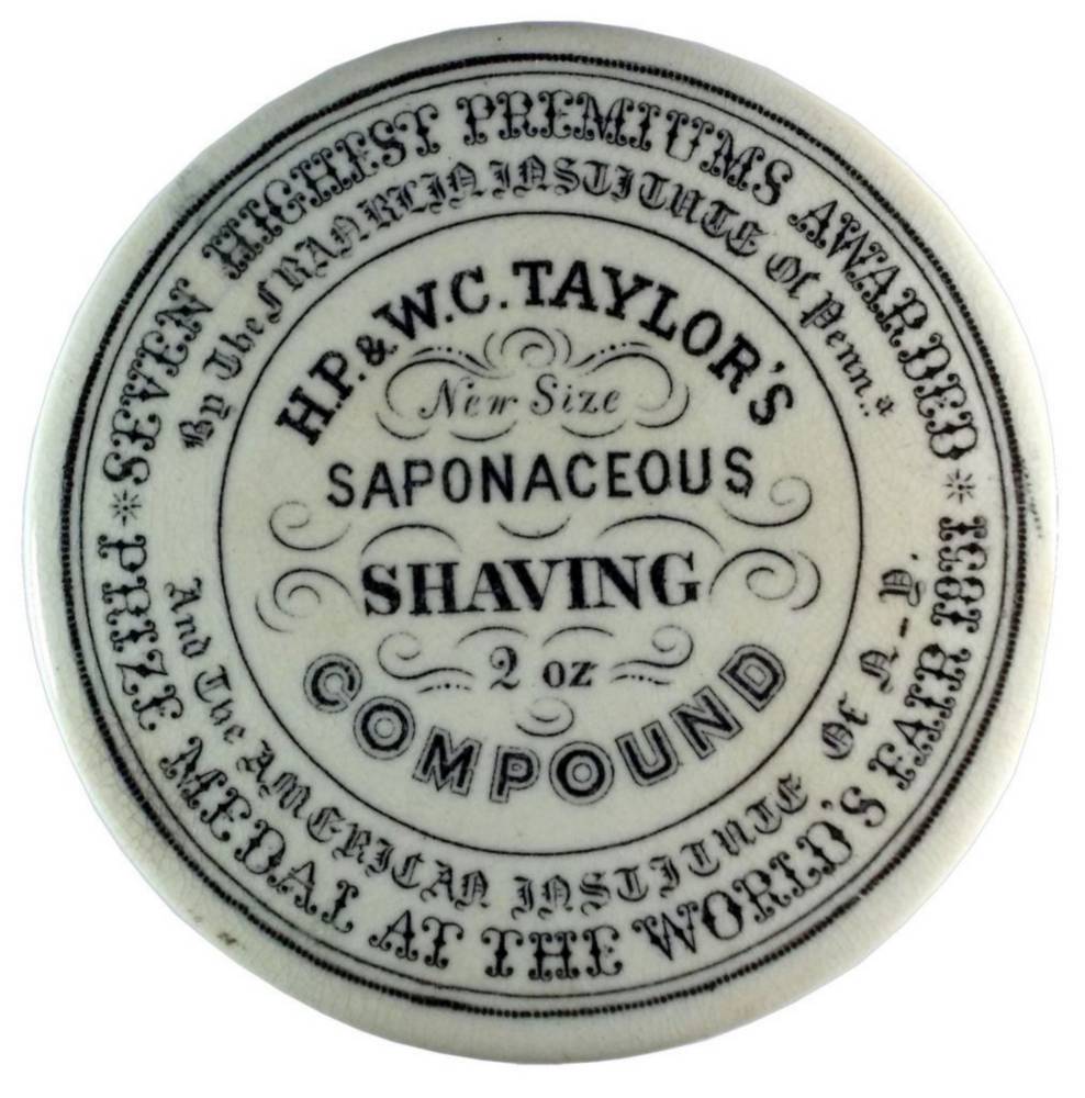 Taylor's Saponaceous Shaving Compound Pot Lid