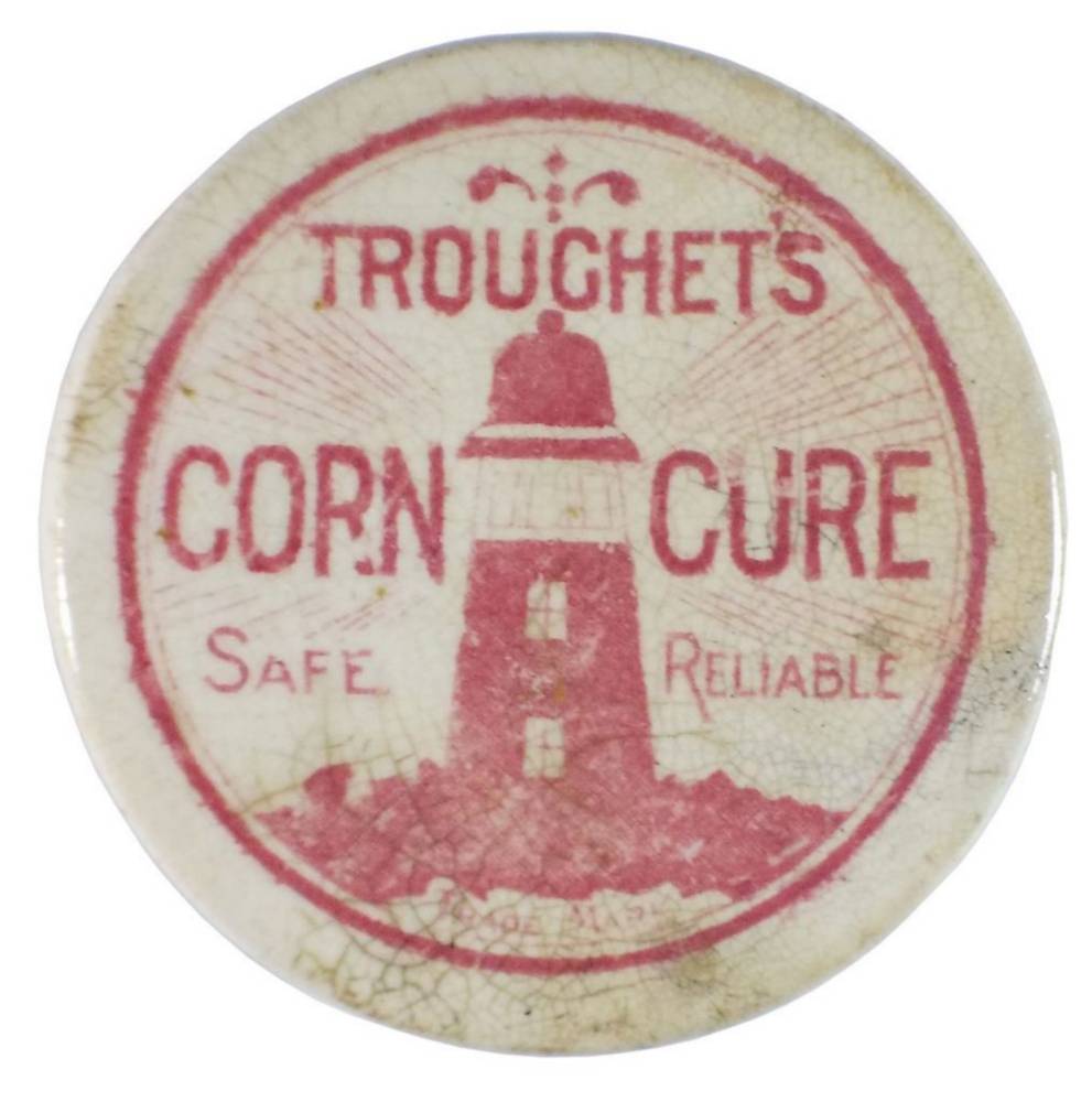 Trouchet's Corn Cure Lighthouse Pot Lid