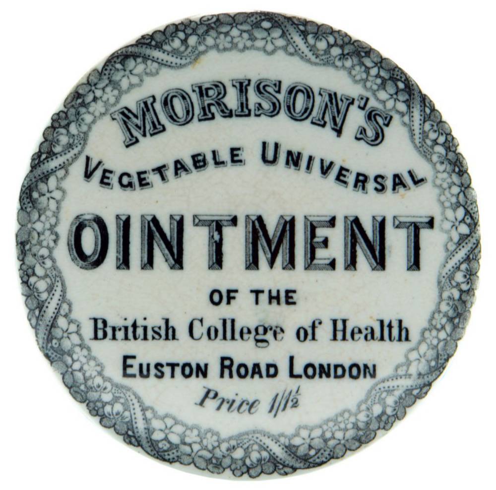 Morison's Vegetable Universal Ointment London Pot Lid