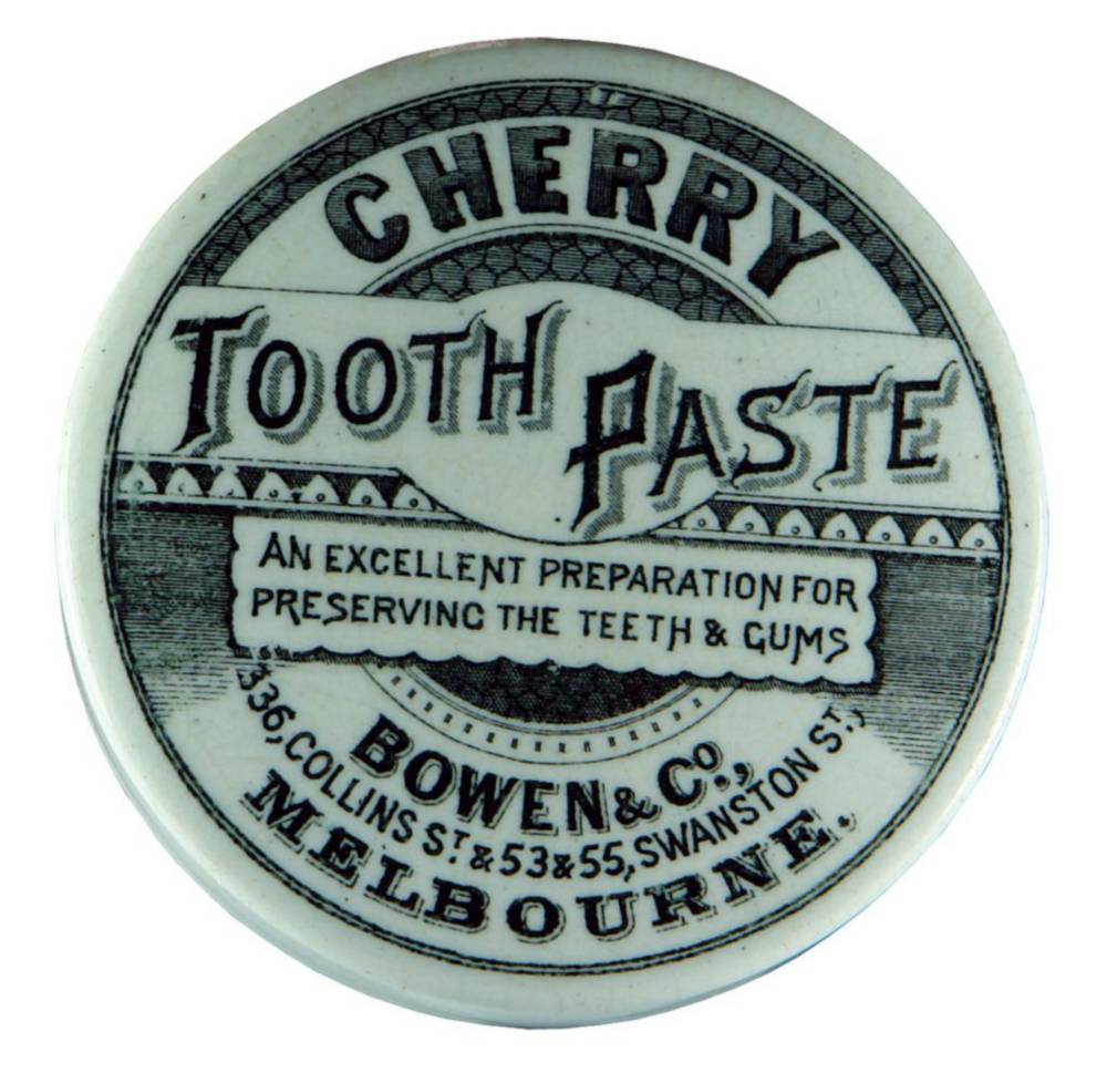 Bowen Collins Swanston Melbourne Tooth Paste Potlid