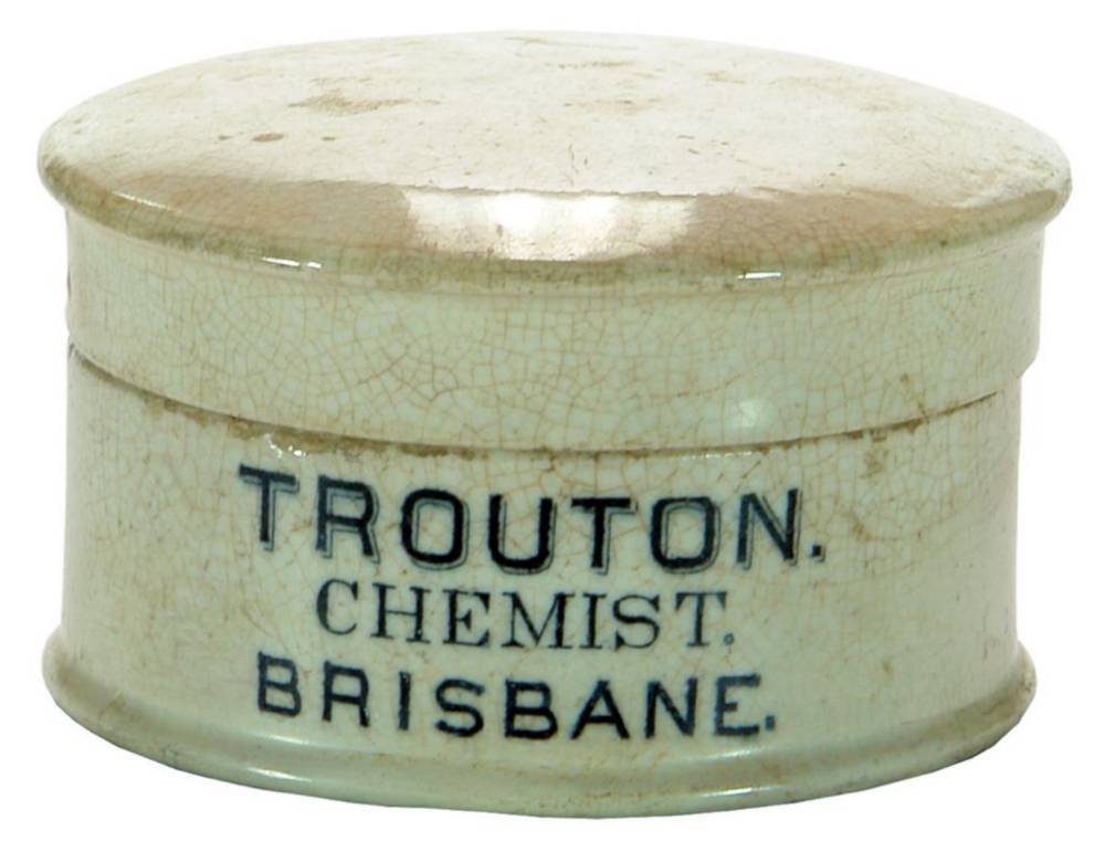 Trouton Chemist Brisbane Ceramic Printed Ointment Pot